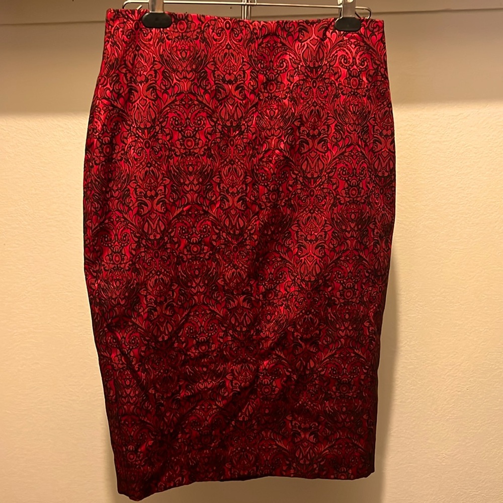 Gothic red pencil skirt